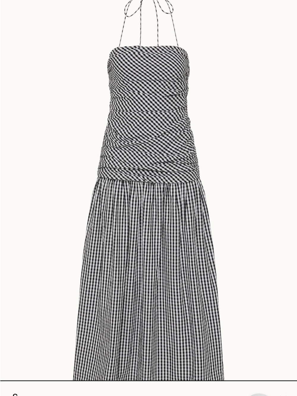 Faithfull the Brand Black and White Gingham Maxi Dress - Picture 8 of 10